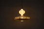 DKD Home Decor Lámpara de Techo de Papel y Acero LED Natural 50x50x40,6 cm