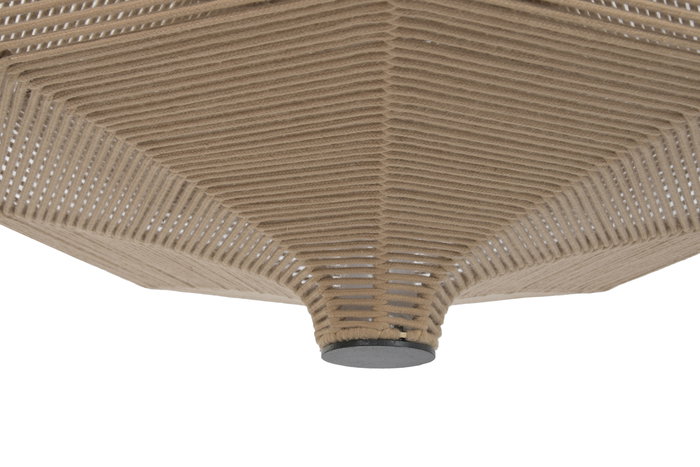 DKD Home Decor India lamps 2c25 Lámpara de Techo Urban Natural Blanco Roto Acero Papel 50 x 40.6 x 50 cm