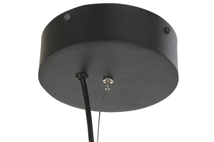 DKD Home Decor India lamps 2c25 Lámpara de Techo Urban Natural Blanco Roto Acero Papel 50 x 40.6 x 50 cm