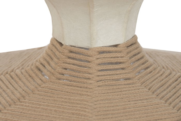 DKD Home Decor India lamps 2c25 Lámpara de Techo Urban Natural Blanco Roto Acero Papel 50 x 40.6 x 50 cm