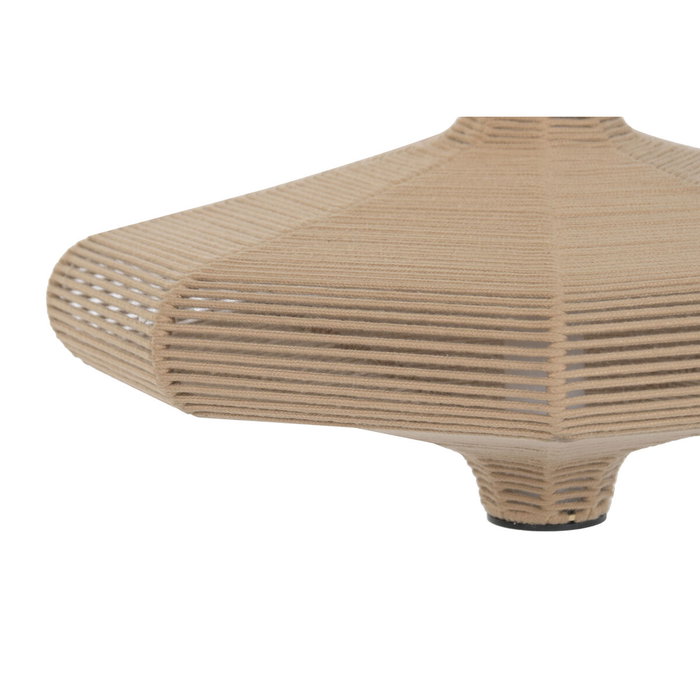 DKD Home Decor Lámpara de Techo de Papel y Acero LED Natural 50x50x40,6 cm