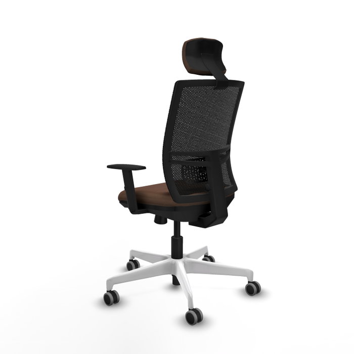 PIQUERAS Y CRESPO Silla de oficina Yunquera con mecanismo Sincro/Traslack, Marrón oscuro y Negro PIQUERAS Y CRESPO Silla de oficina Yunquera con mecanismo Sincro/Traslack, Marrón oscuro y Negro