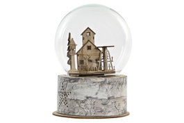 DKD Home Decor Decoración Luminosa LED Cristal 12x12x17 Natural