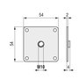 Q&Q Data Placa Cuadrada 54-54 M10, Acabado Bruto - Fijación Metálica Industrial, Carpintería (M6, M8, M10, Zincado)