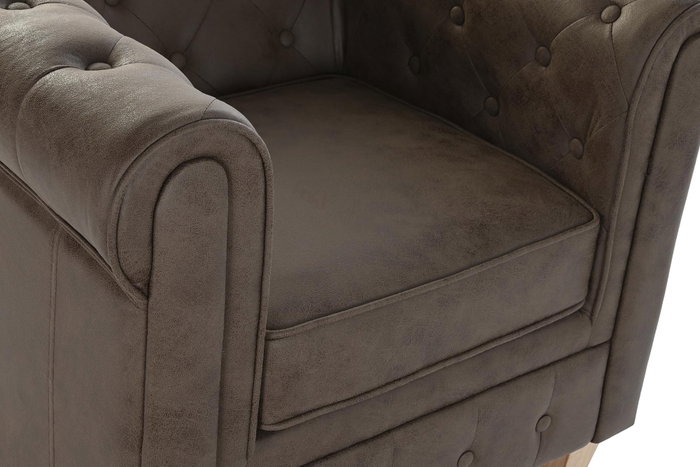 DKD Home Decor Sillón Vintage Marron Natural 80 x 70 x 80 cm DKD Home Decor Sillón Vintage Marron Natural 80 x 70 x 80 cm