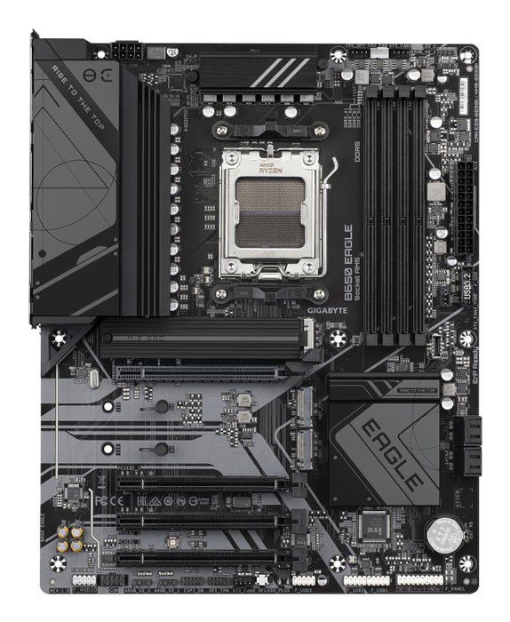 GIGABYTE B650 EAGLE Placa base ATX - AMD AM5 para Ryzen 7000/8000/9000, chipset B650, VRM 12+2+2 fases, DDR5 hasta 7600MHz, 3x M.2 (PCIe 5.0/4.0), LAN GbE, USB 3.2 Gen 2 GIGABYTE B650 EAGLE Placa base ATX - AMD AM5 para Ryzen 7000/8000/9000, chipset B650, VRM 12+2+2 fases, DDR5 hasta 7600MHz, 3x M.2 (PCIe 5.0/4.0), LAN GbE, USB 3.2 Gen 2