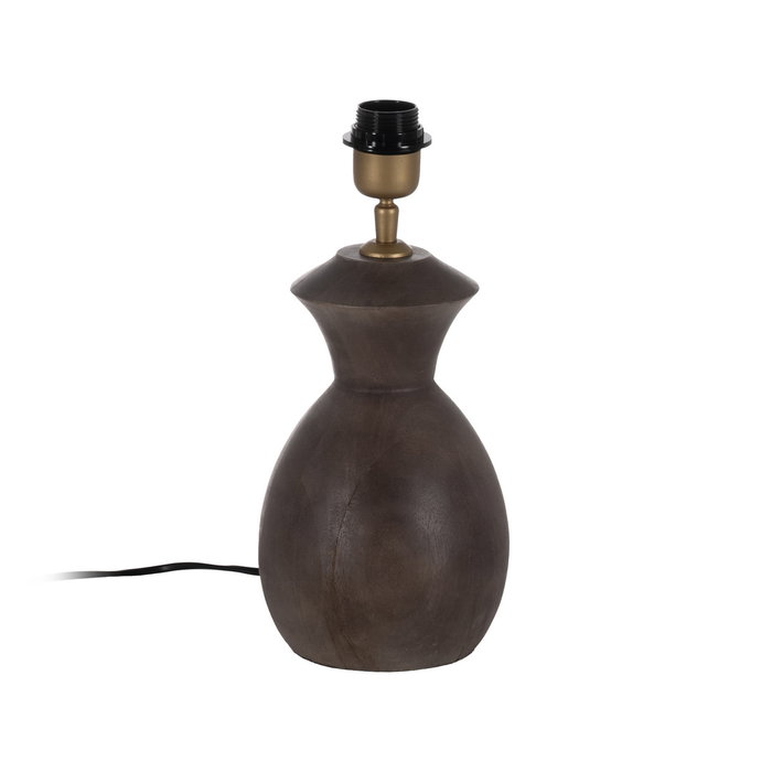 Base Lámpara Mesa Marrón Madera de Mango 16 X 16 X 26 cm Base Lámpara Mesa Marrón Madera de Mango 16 X 16 X 26 cm