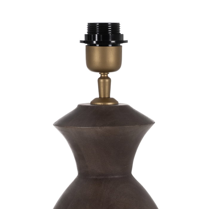 Base Lámpara Mesa Marrón Madera de Mango 16 X 16 X 26 cm Base Lámpara Mesa Marrón Madera de Mango 16 X 16 X 26 cm