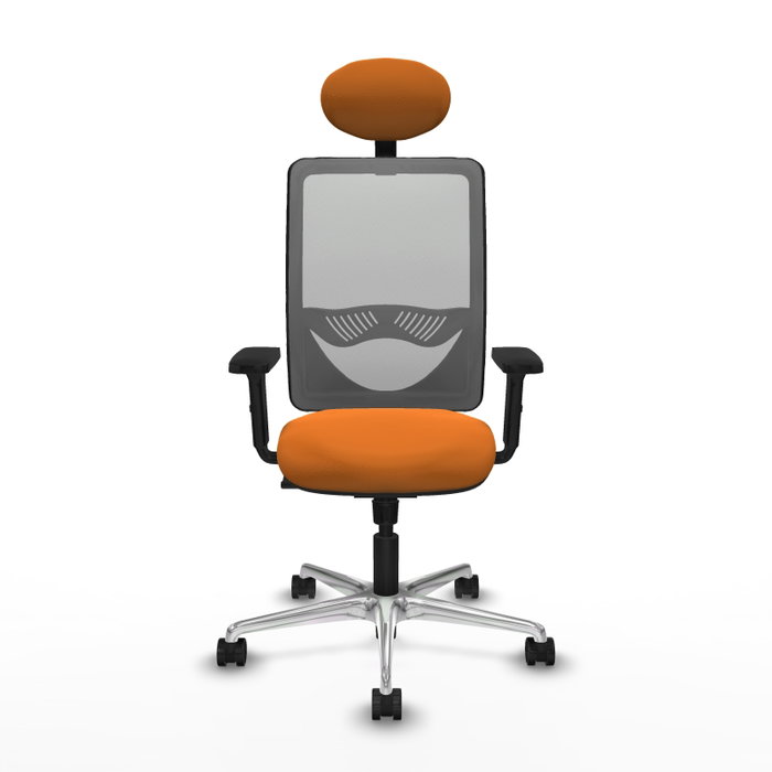 PIQUERAS Y CRESPO Silla de oficina Zulema con mecanismo Sincro, Naranja y Gris PIQUERAS Y CRESPO Silla de oficina Zulema con mecanismo Sincro, Naranja y Gris