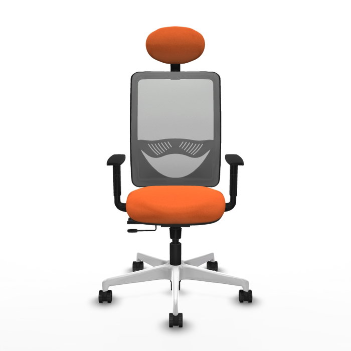 PIQUERAS Y CRESPO Silla de oficina Zulema Naranja y Gris