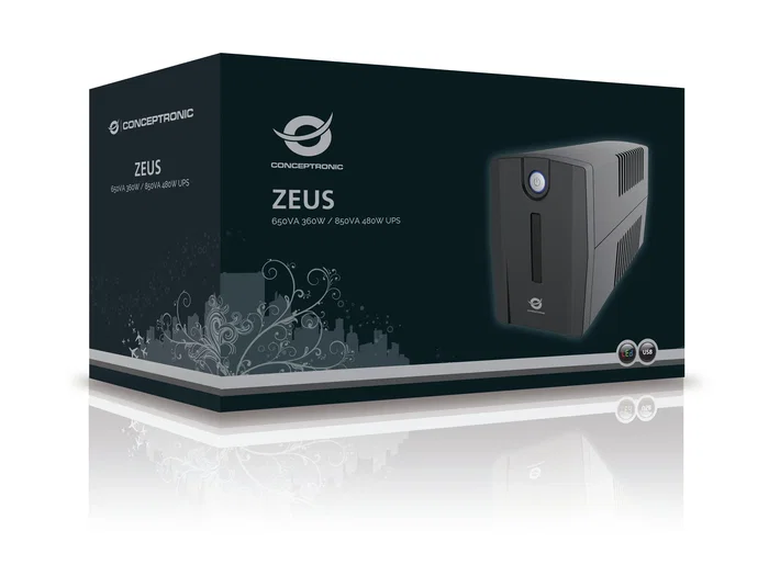 Conceptronic ZEUS02ES UPS 850VA 480W Negro