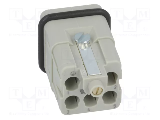 HARTING Han Q 5+PE plantilla de contacto macho HDC
