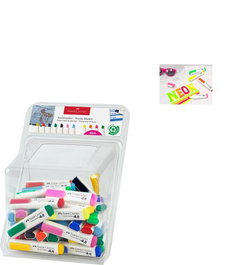 Marcador Textil Faber Castell (Especial Ropa) Expositor Bombonera De 60 Colores Surtidos