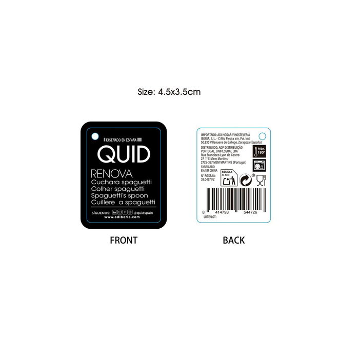 Cucharón Spaguetti Renova Quid 32x7x4 cm (12 Unidades)