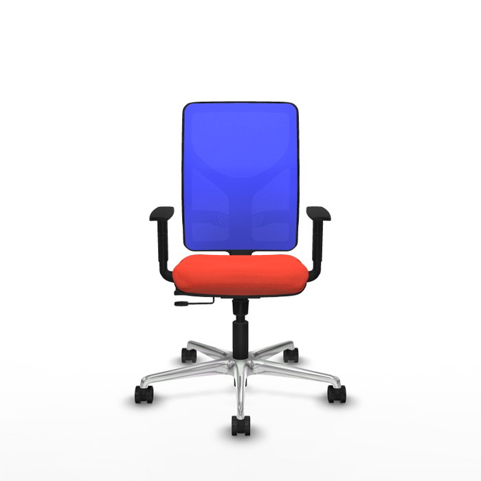 PIQUERAS Y CRESPO Silla de oficina Motilla con mecanismo Sincro/Traslack, naranja y azul PIQUERAS Y CRESPO Silla de oficina Motilla con mecanismo Sincro/Traslack, naranja y azul