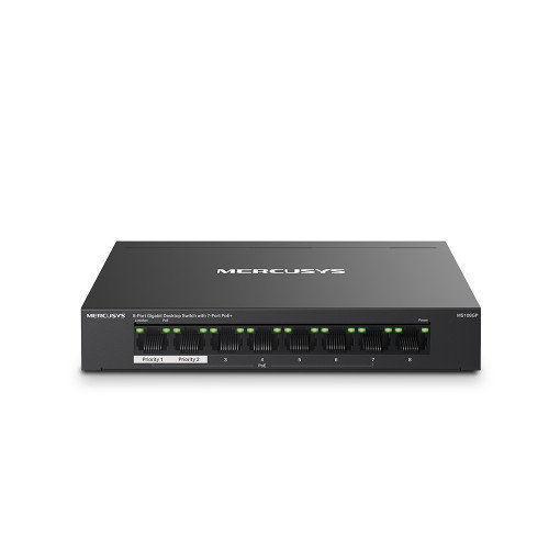 Mercusys MS108GP Switch Gestionado Gigabit Ethernet con PoE Negro Mercusys MS108GP Switch Gestionado Gigabit Ethernet con PoE Negro