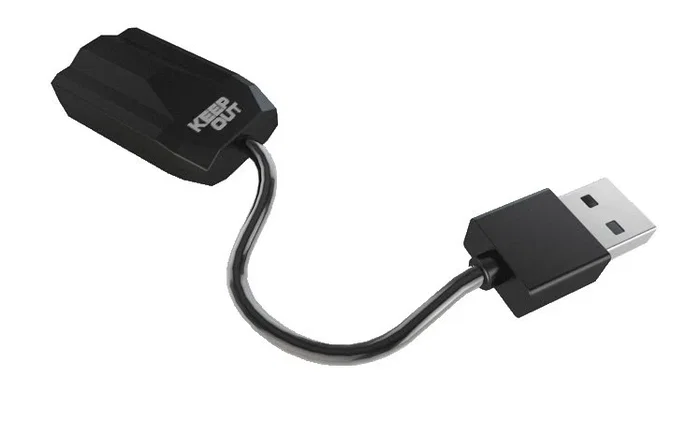 KeepOut HXADAP Tarjeta de sonido USB 7.1 canales Plug & Play con audio 3D, compatible con PC, PS3 y PS4, incluye entrada de micrófono y software