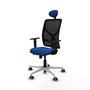 PIQUERAS Y CRESPO Silla de oficina Motilla Azul y Negro con mecanismo Sincro/Traslack