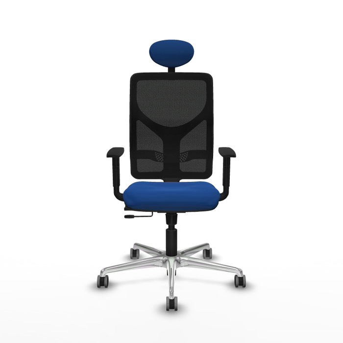 PIQUERAS Y CRESPO Silla de oficina Motilla Azul y Negro con mecanismo Sincro/Traslack