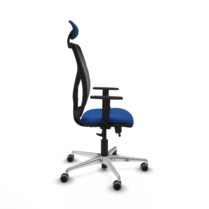 PIQUERAS Y CRESPO Silla de oficina Motilla Azul y Negro con mecanismo Sincro/Traslack