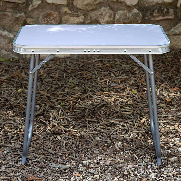 Aktive Mesa plegable de acero para camping, malva