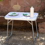 Aktive Mesa plegable de acero para camping, malva