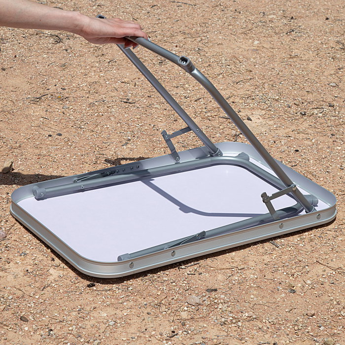 Aktive Mesa plegable de acero para camping, malva