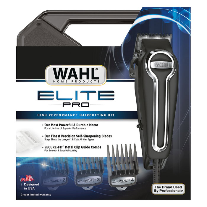 Wahl Elite Pro 20106-0460 Cortapelos Negro con 10 Peines Guía