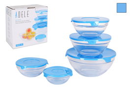 La Mediterranea Set de 5 Bolsas con Tapa Azul "Adele" (12 Cajas)