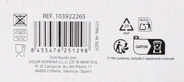 La Mediterranea Set de 5 Bolsas con Tapa Azul "Adele" (12 Cajas)