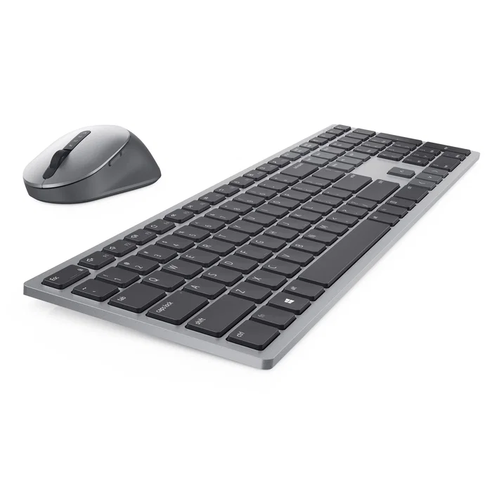 Dell Pro Plus KM7321W Kit de teclado y ratón inalámbrico Bluetooth y RF 2.4 GHz, Gris titanio, QWERTY español