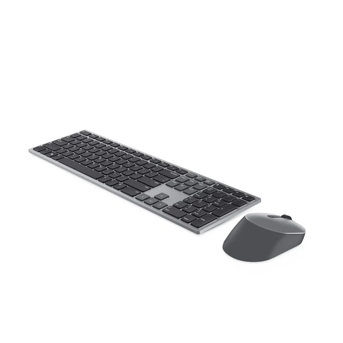 Dell Pro Plus KM7321W Kit de teclado y ratón inalámbrico Bluetooth y RF 2.4 GHz, Gris titanio, QWERTY español