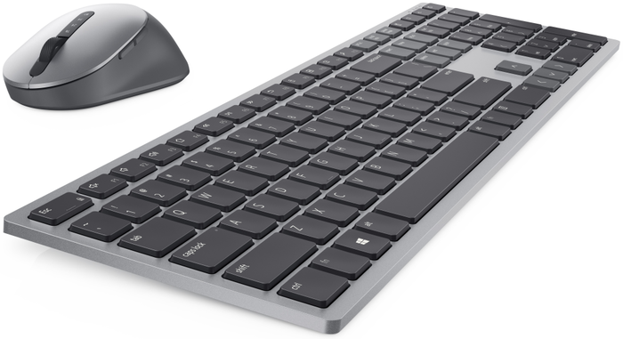 Dell KM7321W Juego de Teclado y Ratón Inalámbrico 2.4 GHz Bluetooth 5.0 QWERTY Español Gris Titanio