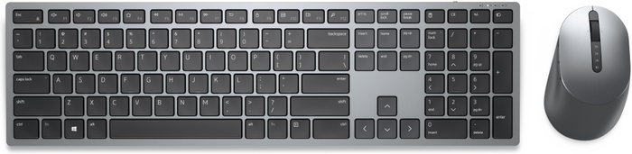 Dell KM7321W Juego de Teclado y Ratón Inalámbrico 2.4 GHz Bluetooth 5.0 QWERTY Español Gris Titanio