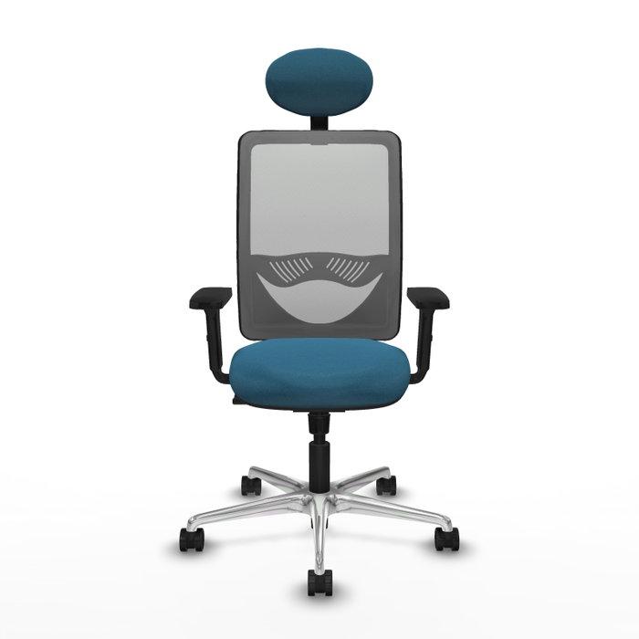 PIQUERAS Y CRESPO Silla de oficina Zulema con mecanismo Sincro, Tela Verde petróleo y Malla Gris PIQUERAS Y CRESPO Silla de oficina Zulema con mecanismo Sincro, Tela Verde petróleo y Malla Gris