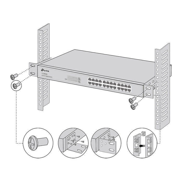 TP-Link Kit de Montaje en Rack Omada, 13 Unidades, Metal, Negro para OC300, TL-R480T+, TL-SG1008MP, TL-SG2210MP TP-Link Kit de Montaje en Rack Omada, 13 Unidades, Metal, Negro para OC300, TL-R480T+, TL-SG1008MP, TL-SG2210MP