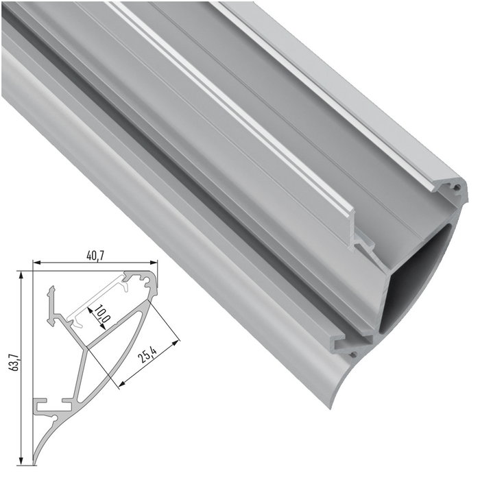Perfil Aluminio CONVA 2,02M Perfil Aluminio CONVA 2,02M