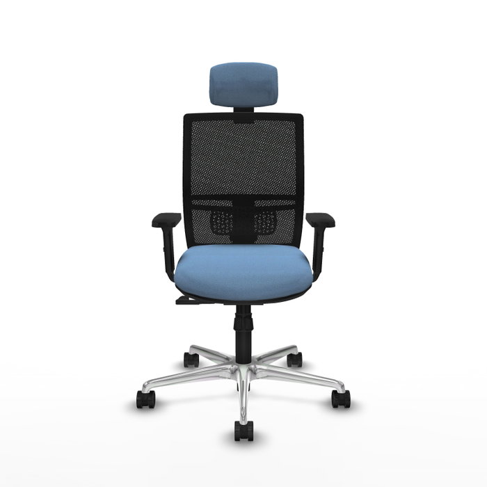 PIQUERAS Y CRESPO Silla de oficina Yunquera con mecanismo Sincro, Azul cielo y Negro PIQUERAS Y CRESPO Silla de oficina Yunquera con mecanismo Sincro, Azul cielo y Negro