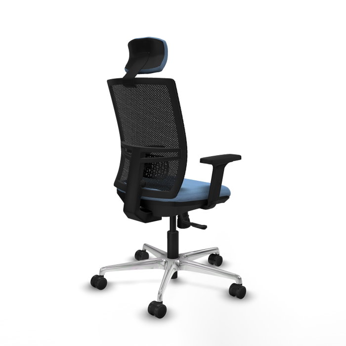 PIQUERAS Y CRESPO Silla de oficina Yunquera con mecanismo Sincro, Azul cielo y Negro PIQUERAS Y CRESPO Silla de oficina Yunquera con mecanismo Sincro, Azul cielo y Negro