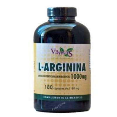 VBYOTICS L-Arginina 1000Mg. 180Cap. Complemento Alimenticio para el Flujo Sanguíneo VBYOTICS L-Arginina 1000Mg. 180Cap. Complemento Alimenticio para el Flujo Sanguíneo