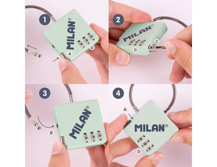 Milan Candado Colección 430 con combinación color verde