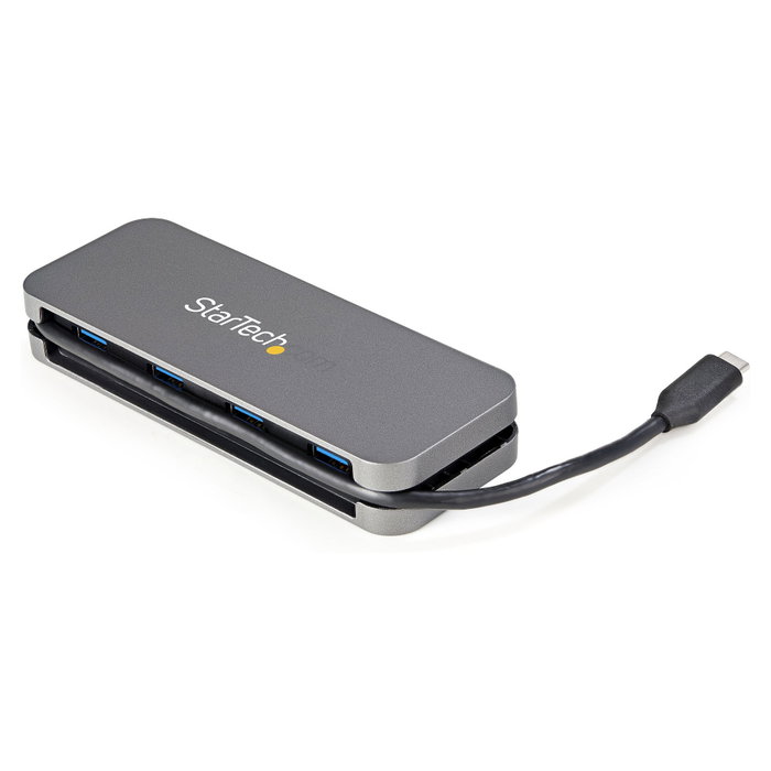 StarTech.com Hub USB-C a 4 Puertos USB-A 5 Gbps Negro/Gris HB30CM4AB