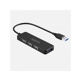 Approx APPC47 Hub USB 4 Puertos, 3x USB 2.0 + 1x USB 3.0 con Salida USB-A 3.0 (5 Gbps) Negro