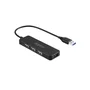 Approx APPC47 Hub USB 4 Puertos, 3x USB 2.0 + 1x USB 3.0 con Salida USB-A 3.0 (5 Gbps) Negro
