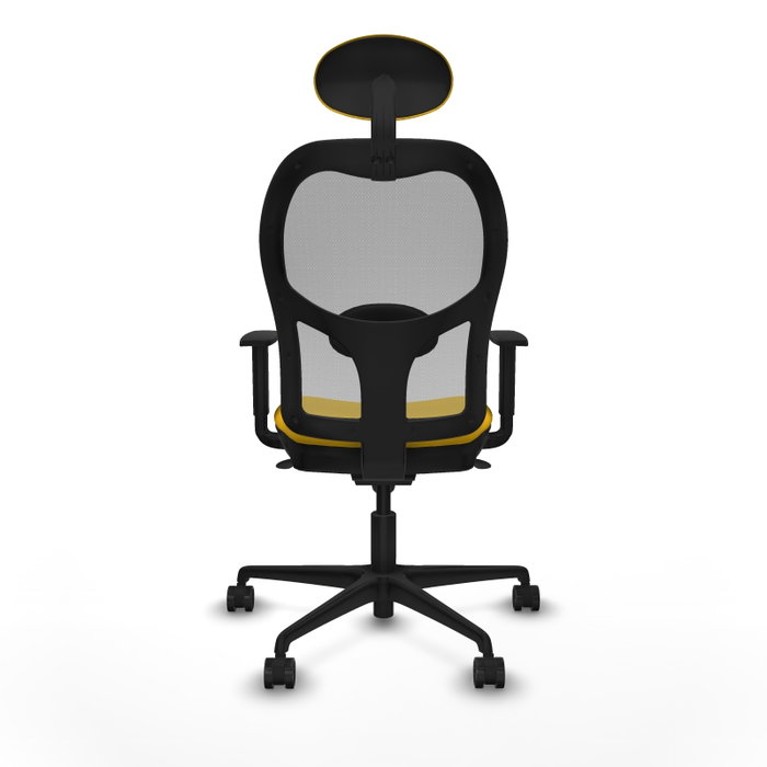 PIQUERAS Y CRESPO Silla de oficina Jorquera con mecanismo Sincro, Amarillo y Gris PIQUERAS Y CRESPO Silla de oficina Jorquera con mecanismo Sincro, Amarillo y Gris
