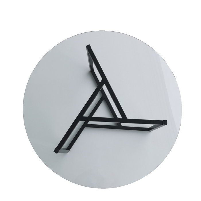 Hanah Home Mesa de Centro S402, Cristal Templado y Metal, 75x75x42 cm