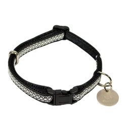 Nayeco Collar Mac Leather Cross Negro 20mm x 35-50cm