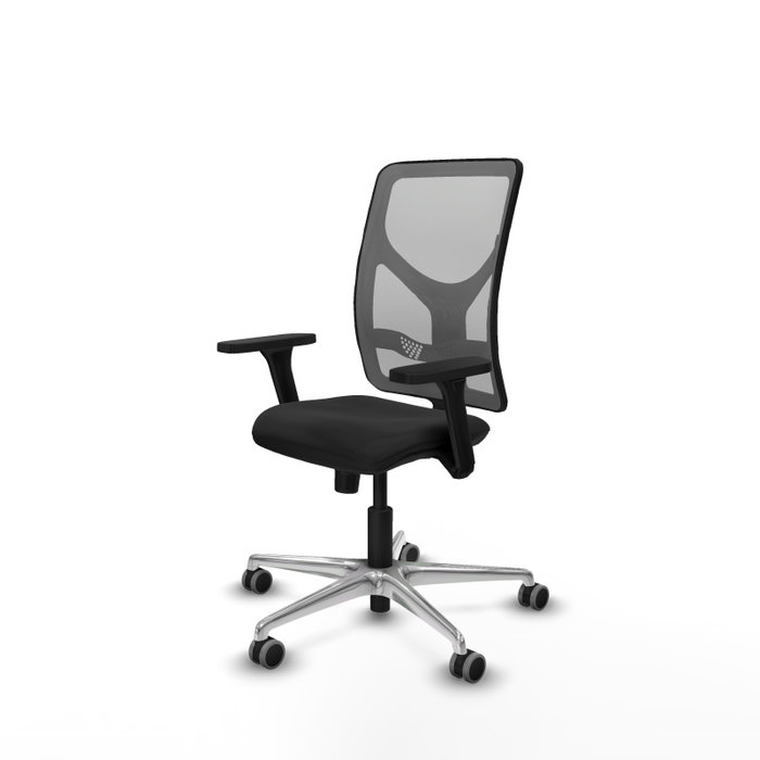 PIQUERAS Y CRESPO Silla de oficina Motilla con mecanismo Sincro, Negro y Gris