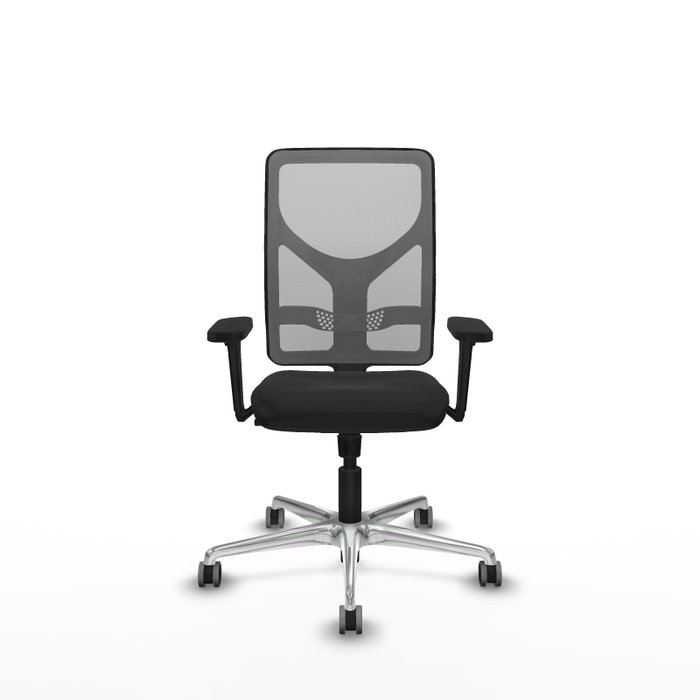 PIQUERAS Y CRESPO Silla de oficina Motilla con mecanismo Sincro, Negro y Gris