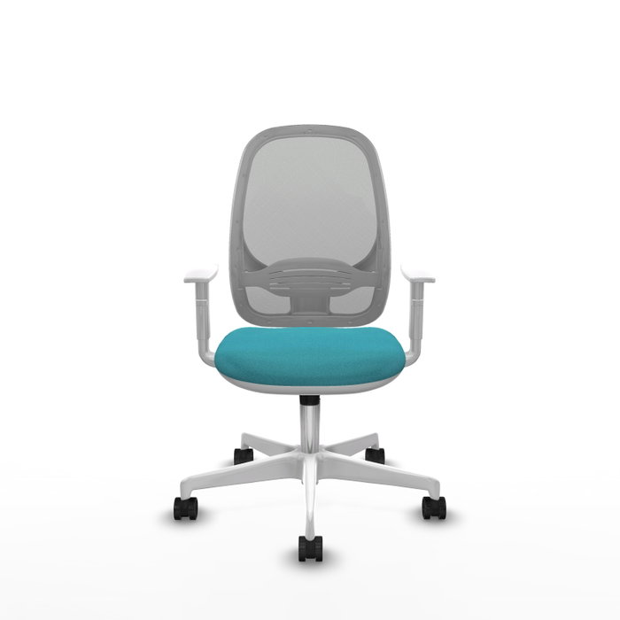 PIQUERAS Y CRESPO Silla de oficina Cilanco, Mecanismo Sincro, Tela Turquesa y Malla Gris PIQUERAS Y CRESPO Silla de oficina Cilanco, Mecanismo Sincro, Tela Turquesa y Malla Gris